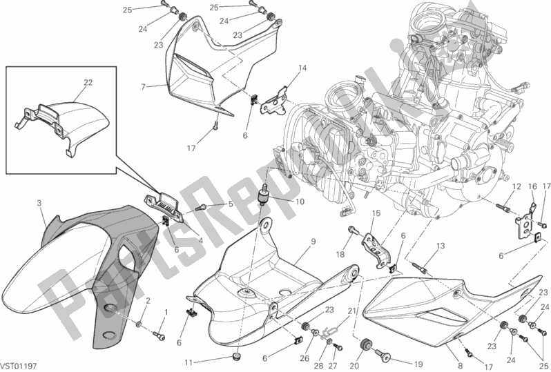 Todas las partes para 34b - Carenado de Ducati Multistrada 1200 S Sport 2012